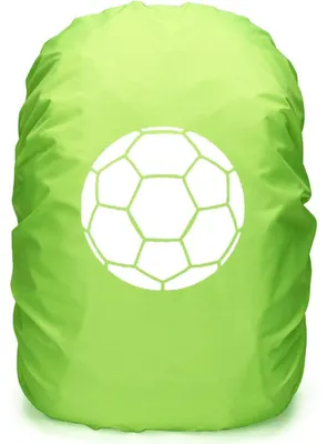 Produktbild von Regenhülle Rucksack Wasserdicht Reflektierend Grün-Fußball-Design