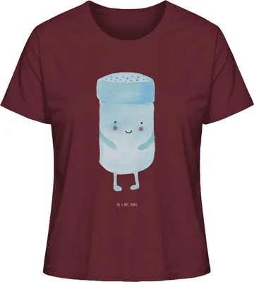 Produktbild von Mr. & Mrs. Panda Damen Basic T-Shirt Beste Freunde Salz Größe M - Burgundy - Geschenk, Sommershirt, Oberteil, Lustige Sprüche, Baumwoll, shirt, Fehlende Keywords