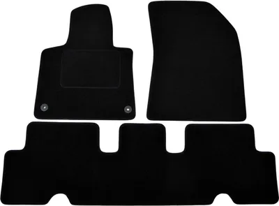 Image de Tapis De Sol Noir Velours Pour Citroen C4 Grand Picasso 2014-2019 3pcs, Ajustement précis, Base Antidérapante, Renforcée dans la Zone de la Pédale