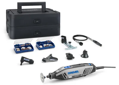 Produktbild von DREMEL® 4250, kabelgebundenes Multitool, 128 Zubehöre, 6 Vorsatzgeräte