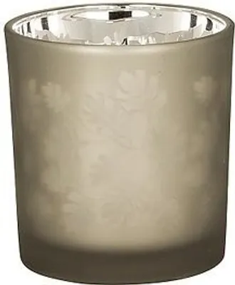Produktbild von Broste Copenhagen Teelichthalter Hurricane Leaf Glas 8cm