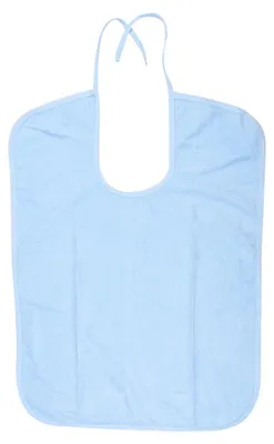 Immagine prodotto di Bavaglino impermeabile per anziani, per adulti, salvietta per la saliva, grembiule da pranzo, protezione per gli indumenti, azzurro, M
