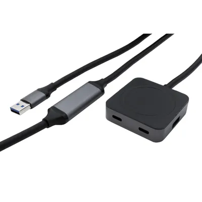 Obrázek produktu pro VALUE USB 5Gbps (USB 3.0) Hub, 2x USB A 3.0 +2x USB C, s kabelem 10m (12.99.1125)