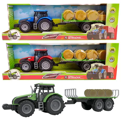 Obrázek produktu pro Traktor s vlekem 1:32