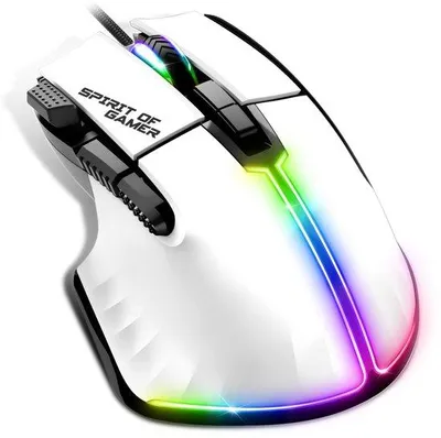 Zdjęcie produktu dla Przewodowa mysz gamingowa Bedrade, 12800 DPI | Mysz RGB z 8 programowalnymi przyciskami / funkcją szybkiego strzelania | 13 efektów podświetlenia | Ergonomiczna konstrukcja z podparciem dla kciuka