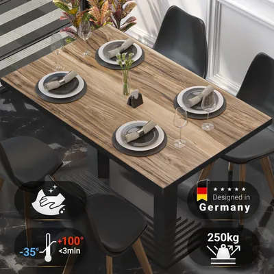 Produktbild von BRASIL | Gastro Tischplatte | B:T 110 x 60 cm | Sheesham | Rechteckig | Gastro Tischplatte