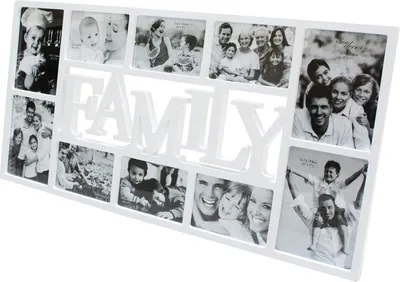 Produktbild von relaxdays Kolážový rám obrazu Family biely 72,0 x 36,5 cm