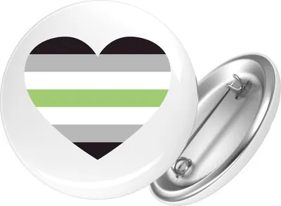 Produktbild von Huuraa Button Agender Pride Flagge LGBTQ Herz 25mm rund mit Sicherheitsnadel Ansteckbutton Geschenkidee