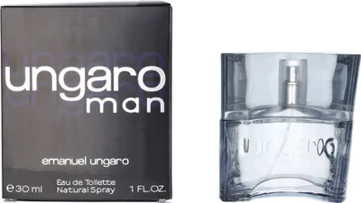 Produktbild von Emanuel Ungaro Man, Männer, 30 ml, Fresh Aromatic Woody, Spray, ALCOHOL DENAT. (SD ALCOHOL 39C), AQUA (WATER), PARFUM (FRAGRANCE), LIMONENE, ETHYLHEXYL..., 1 Stück(e)