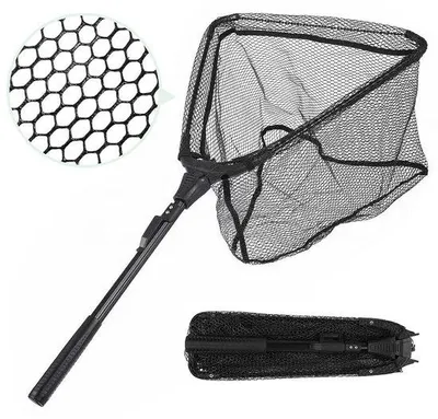 Productafbeelding van Opvouwbaar Landing Net met Rubber voor Vissen