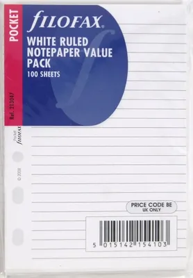Image de FILOFAX PKT PAPIER lignes blanches