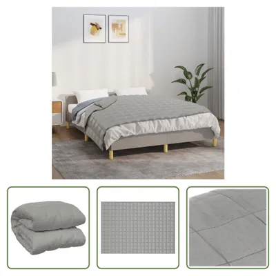 Zdjęcie produktu dla Koc obciążeniowy The Living Store szary 138x200 cm 10 kg tkanina