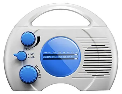 Productafbeelding van Waterdichte Doucheklok - Badkamer Radio - Ontspannen Muziek Luisteren - Levenswaterdicht Ontwerp - 15 x 5.5 x 12.5 cm