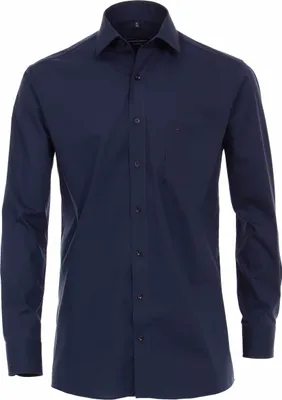 Produktbild von CASAMODA Herren Businesshemd Langarm Kent Modern-Fit Marine 44