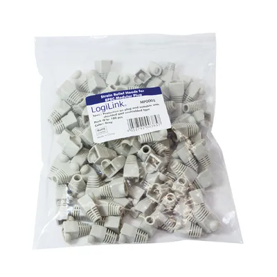 Produktbild von LogiLink MP0005, Kabelschuh, Grau, RJ-45, 100 Stück(e)
