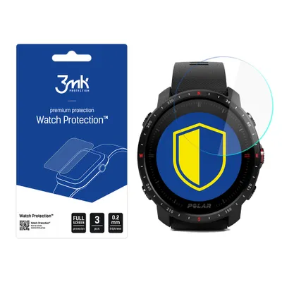 Produktbild von 3mk Display Hybridglas Watch Protection fr Polar Grit X Pro 0,2mm (3 Stck)
