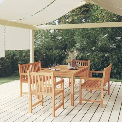 Produktbild von "2024"cloris 5-tlg. Garten-Essgruppe Massivholz Teak - Gartenmöbelgarnituren CHY45721985