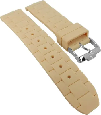 Produktbild von Jacques Lemans Rome Uhrenarmband aus Silikon für 1-1622 1-1586, Farbe:beige