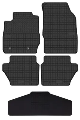 Productafbeelding van Rubberen automatten + tunnelmat voor Ford EcoSport MK2 2012-2017 (crossover) – 5-delig, zwart, op maat – Wielganizator SolidTread