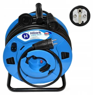 Imagen del producto de Cable de extensión H05VV-F, carrete de cable reversible, 3x2,5, 45 metros
