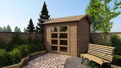 Immagine prodotto di Casetta da giardino in legno - 9m2 - 3x3m - impregnata - 28mm - colore: marrone