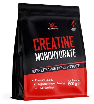 Produktbild von Kreatin Monohydrat Pulver | XXL Nutrition Creatin Monohydrat Geschmackstral 500 g | Creatine für Kraft, Leistung & Muskelaufbau