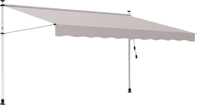 Produktbild von Markise Handkurbel Klemmmarkise Sonnenschutz Fenstermarkise Sonnenmarkise Einziehbare Wasserabweisend Markisen Beige 3.5M