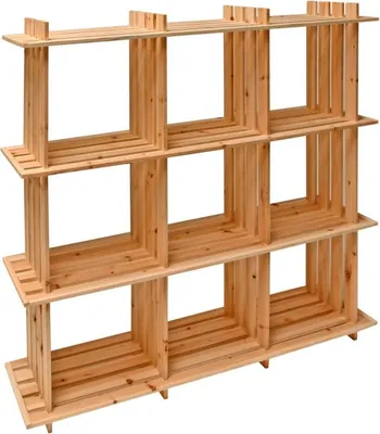 Produktbild von Holzregal mit 9 Fächern 113x27x110 cm