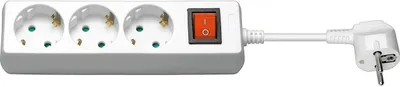 Obrázok produktu pre Microconnect GRU003W-SWITCH, 1,5 m, Vnútorný, Typ F, Typ F, Biela, 3 AC zásuvky/AC zásuviek