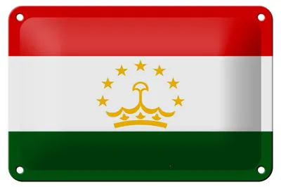 Produktbild von Blechschild Flagge Tadschikistan 18x12cm Flag of Tajikistan Dekoration