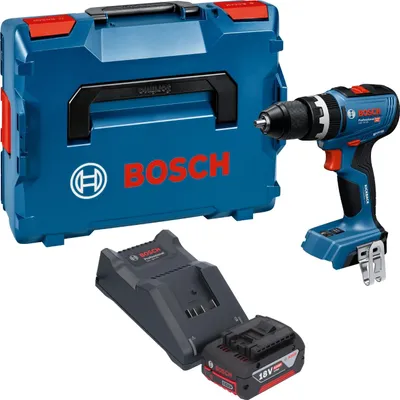 Produktbild von Bosch GSB 18V-65 Professional Akku Schlagbohrschrauber 18 V 65 Nm Brushless + 1x Akku 4,0 Ah + Ladegerät + L-Boxx
