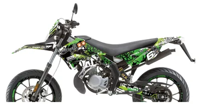Produktbild von 18-teiliges Verkleidungsaufkleber-Set STAGE6 Grün Schwarz Derbi X-TREME X-RACE 2010 17