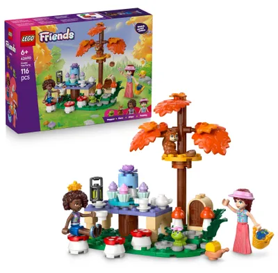 Produktbild von LEGO Friends Teeparty im Wald - Spielset mit 2 Minifiguren, 2 Tierfiguren & Spielzeug Lebensmittel Zubehör - Kinderzimmer Deko - Geschenkidee für Mädchen ab 6 Jahren - 42690