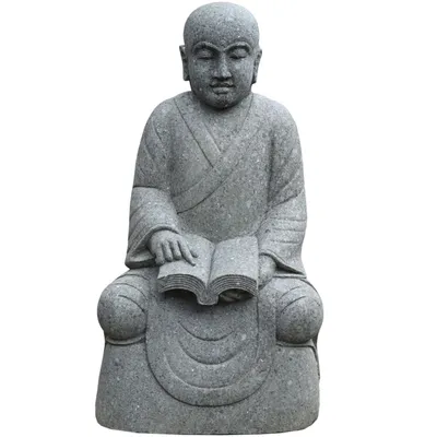 Produktbild von Shaolin Mönch Figur Kamarhati mit Buch 60 x 76 x 150 cm