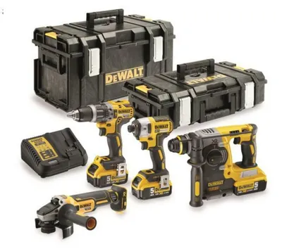 DEWALT Akku-Combo-Set DCK422P3 18V mit DCF887, DCD796, DCG405, DCH273, 3x 5,0Ah