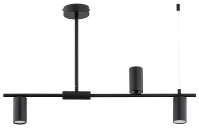 Immagine prodotto di Lampada a sospensione URANOS nera 3xGU10x10W in metallo, dimensioni: 43x74x10 cm, IP20, Alfa