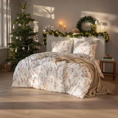 Produktbild von Estella Kuschelflanell Bettwäsche Millefleur multi 140x200 cm + 70x90 cm