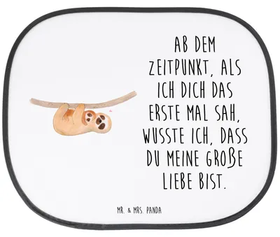 Produktbild von Mr. & Mrs. Panda Auto Sonnenblende Faultier Kind - Weiß - Geschenk, Liebe, Niedlichkeit, Mama, Sonnenschutz, hitzeschutz, Mutter, Baby, für, Geburt