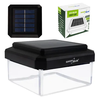 Produktbild von GreenBlue LED-Solarlampe für Pfosten 80 x 80 mm Briefumschlag-Abdeckung 3200 K GB127 WW