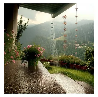 Regenkette, Nature's Melody, Gieter, 47129-3, lengte 104 cm