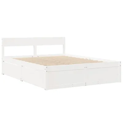 Obrázek produktu pro Postel bez matrace bílá 160 x 200 cm masivní borovice