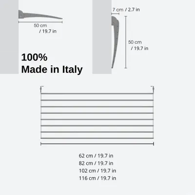 Produktbild von Wand-Wäscheständer aus Aluminium, ideal für Bad, Balkon oder Waschküche – Foxydry Fold Down 116 cm