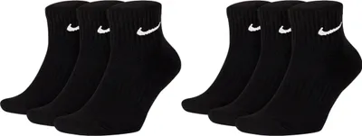 Produktbild von Nike SX7677 Socken Damen Herren Kurz Sportsocken Sparset - Größe: 38-42 - Farbe: 6 Paar schwarz