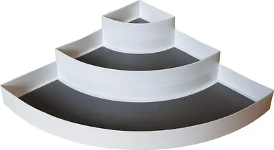 Produktbild von Eck-Gewürzboard mit 3 Ablagefächern, 30 x 42 x 9 cm, weiß, Kunststoff