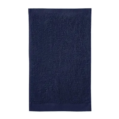 Produktbild von Seahorse Baumwolle Handtücher Uni Viele Farben Breite Borte Pure 30x50 cm Indigo