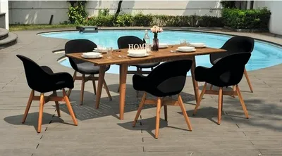 Obrázek produktu pro Zahradní sestava nábytku 6místná Garden Place Style rozkládací dřevěný stůl