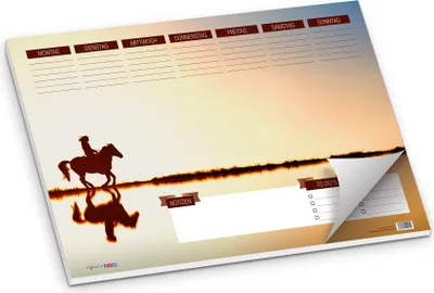 Produktbild von itenga Schreibtischunterlage Pferd am See DIN A3 50 Blatt