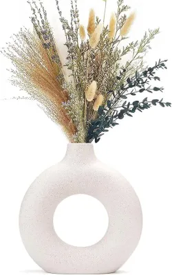 Produktbild von Famanu Vase für Pampasgras und Trockenblumen - Beige