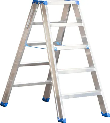 Produktbild von Alu-Stufen Stehleiter Mod. SL - Stufenanzahl: 5, Länge: 1,20 m