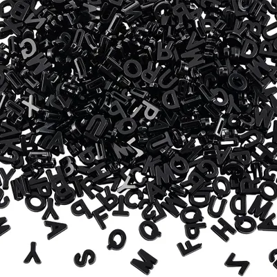 Image de Perles en forme de lettres - Surface lisse - Idéales pour la création et l'activité de perlage - 400 pièces